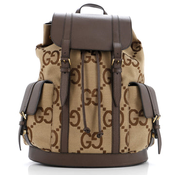 Double Pocket Belt Backpack Jumbo VS Canvas and Leather Large
