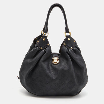 Black Monogram Mahina Leather L Bag