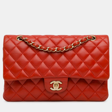 Medium Classic Lambskin Double Flap Bag