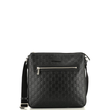 Signature Zip Messenger Bag Guccissima Leather Medium
