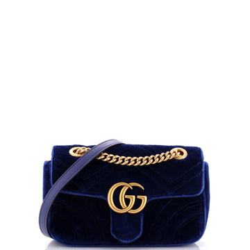 VS Marmont Flap Bag Matelasse Velvet Mini