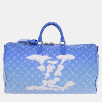 Blue Canvas 50 Keepall Bandouliere Duffel Bags