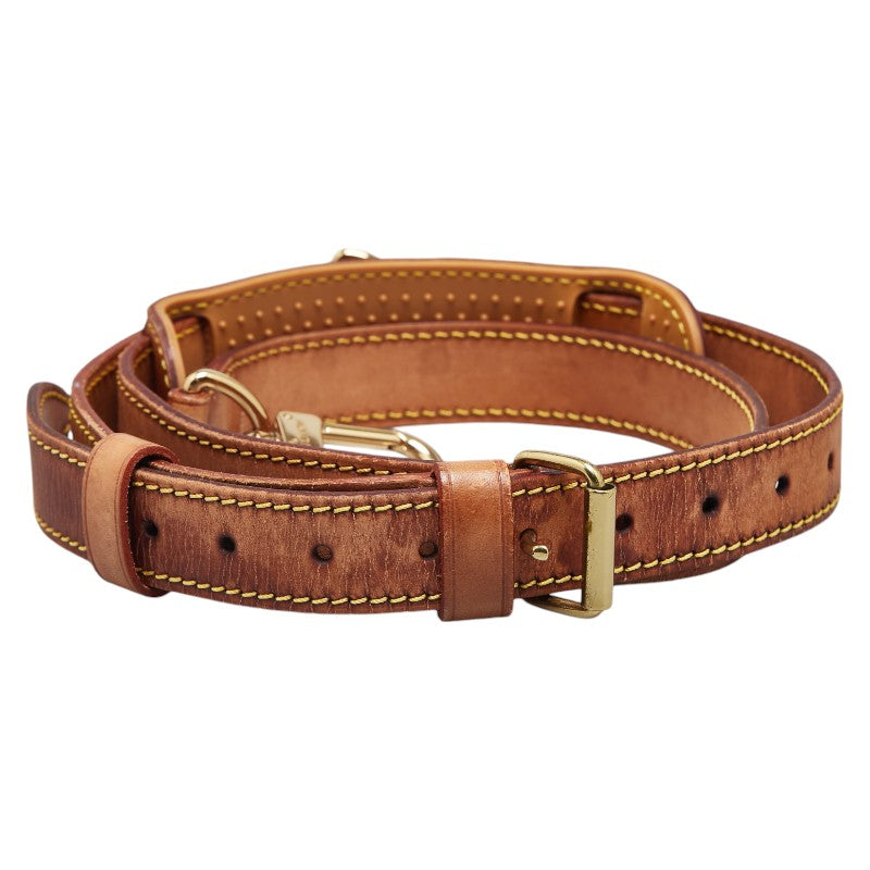 Louis Vuitton Leather Shoulder Strap Brown Gold