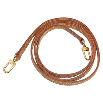 Louis Vuitton Leather Shoulder Strap Brown Gold