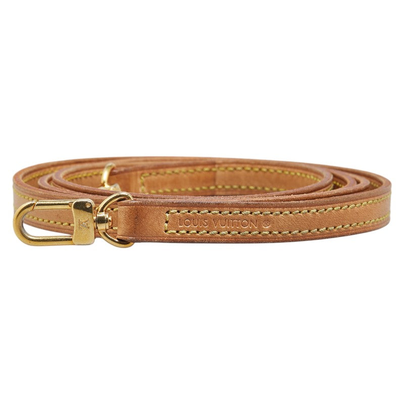 Louis Vuitton Leather Shoulder Strap Brown Gold