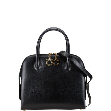 Salvatore Ferragamo Gancini 2WAY Leather Handbag