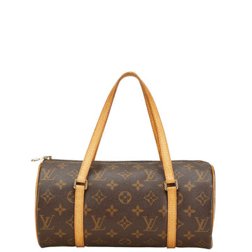 Louis Vuitton Papillon 26 Handbag Brown PVC Leather