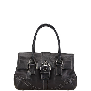 Coach Leather Handbag F10913 Black