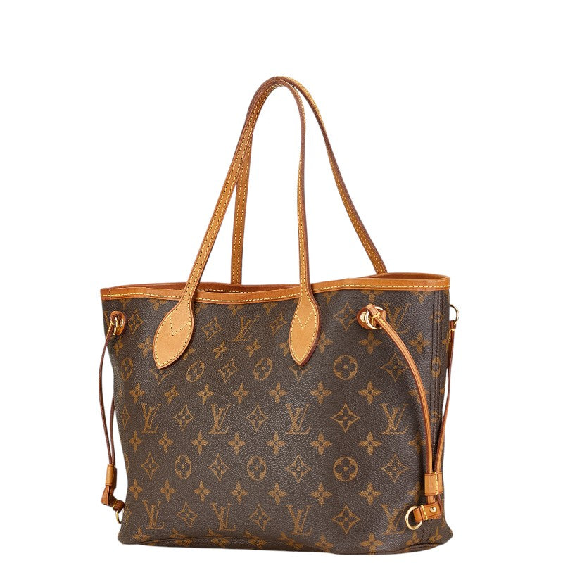 Louis Vuitton Neverfull PM Tote Bag Brown PVC Leather