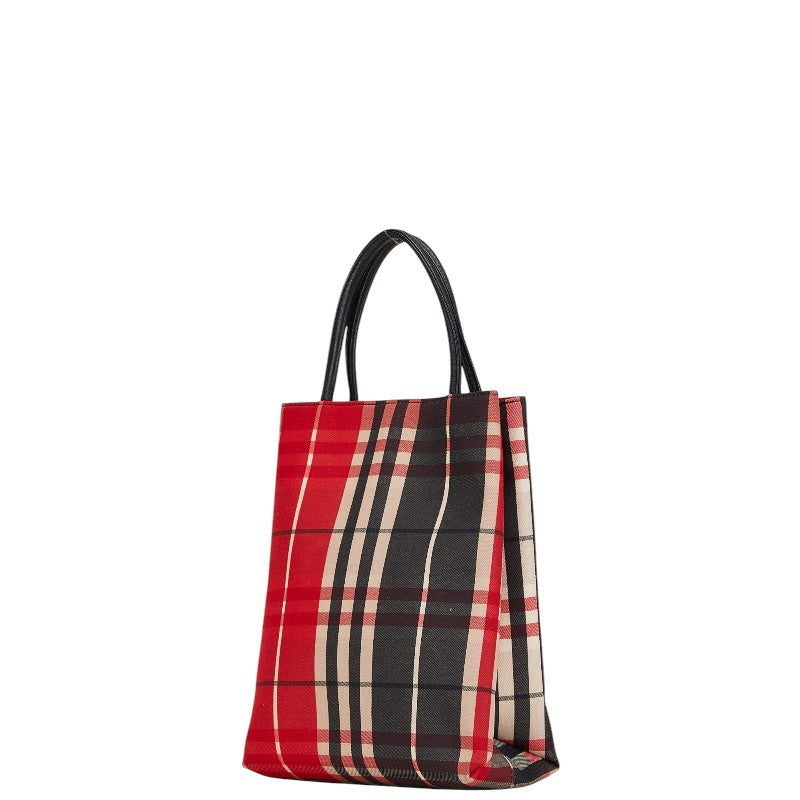 Burberry Nova Check Canvas Leather Handbag