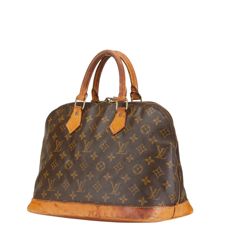 Louis Vuitton Alma PM Handbag Brown PVC Leather