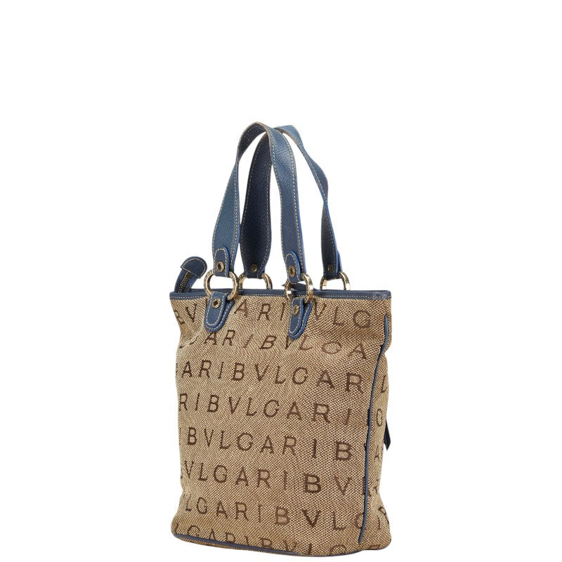 Bvlgari Canvas Leather Logo Mania Handbag