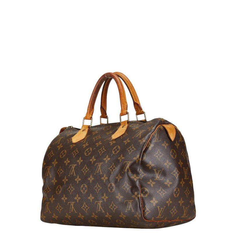 Louis Vuitton Monogram Speedy 30 Handbag Brown