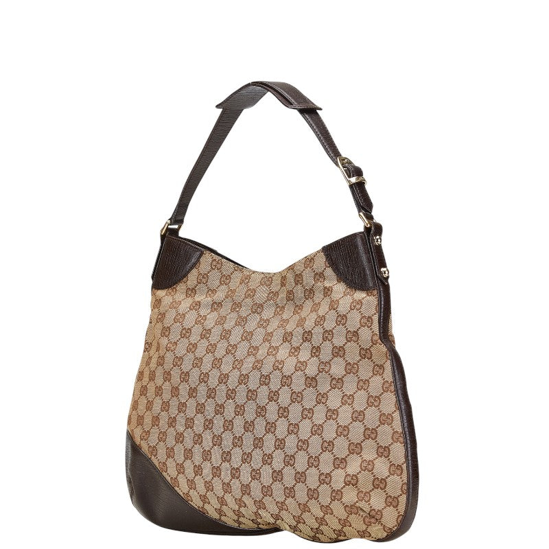 Gucci CS Canvas Horsebit Shoulder Bag 137386