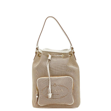 Prada Canvas Leather Handbag