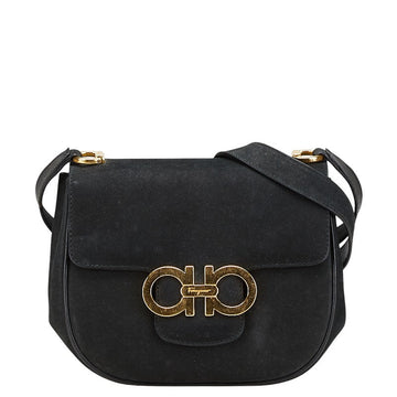 Salvatore Ferragamo Suede Gancini Shoulder Bag