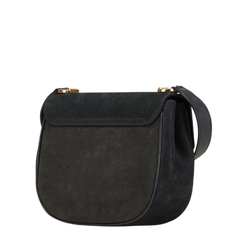 Salvatore Ferragamo Suede Gancini Shoulder Bag