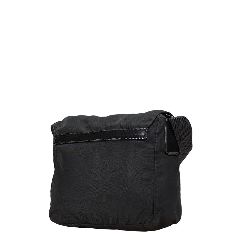 Prada Nylon Triangle Logo Plate Shoulder Bag