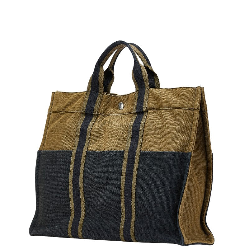 Hermes Herbag Canvas Tote Bag