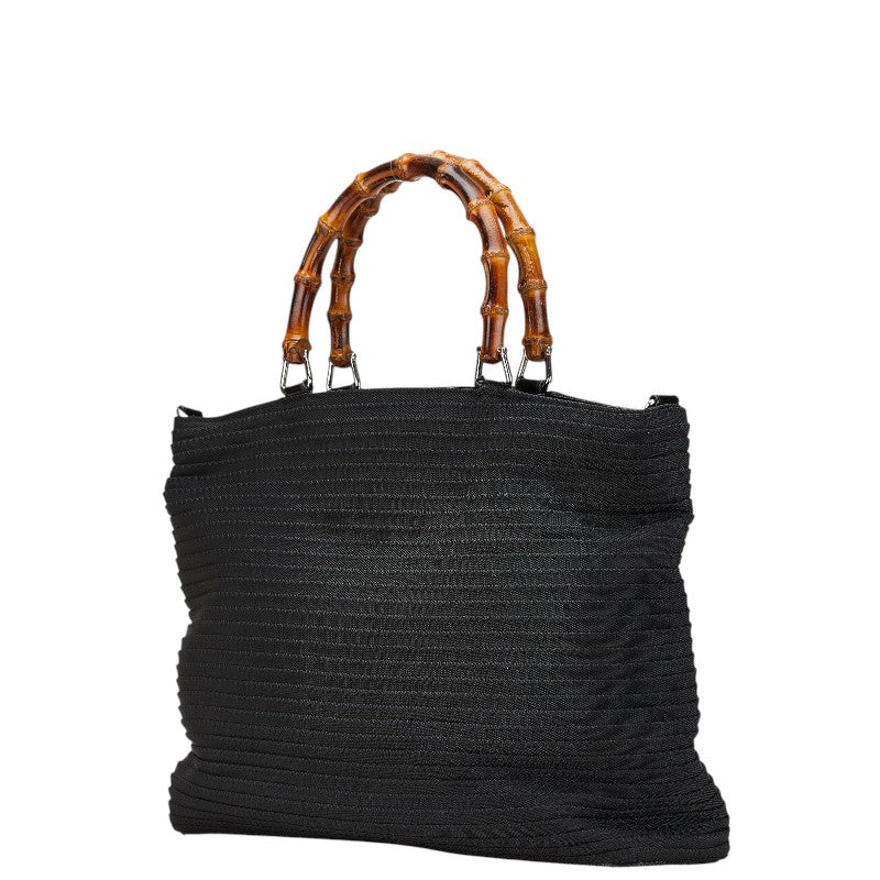 Gucci Nylon Leather Bamboo 2way Handbag 002.1364.0439