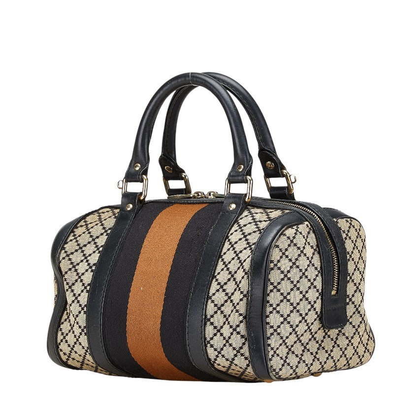 Gucci Diamante Canvas Leather Mini Boston Bag 269876