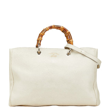 Gucci Leather Bamboo 2way Bag 323658
