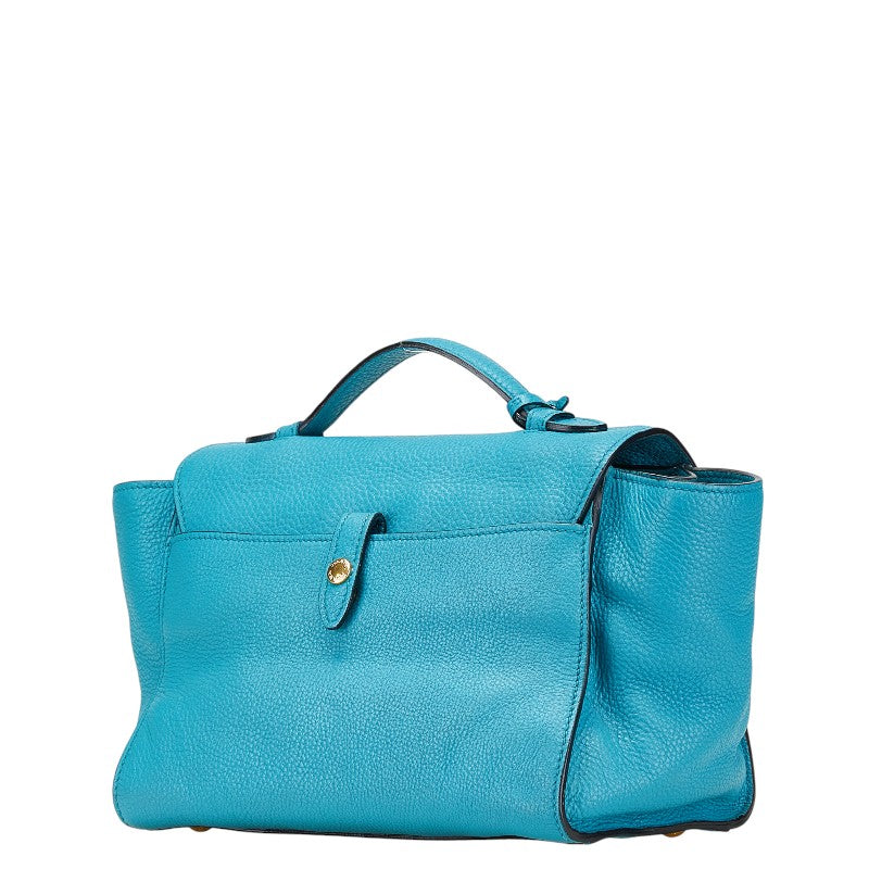 Prada Blue Leather 2way Handbag