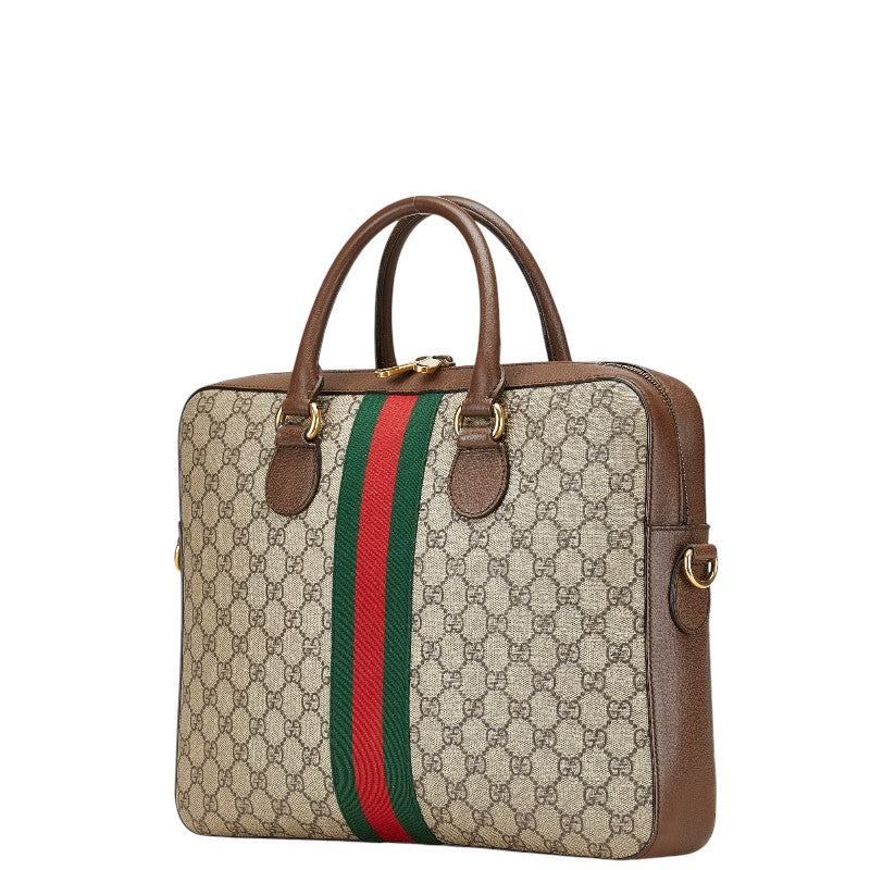 Gucci CS Supreme Ophidia 2way bag Brown PVC Leather 574793