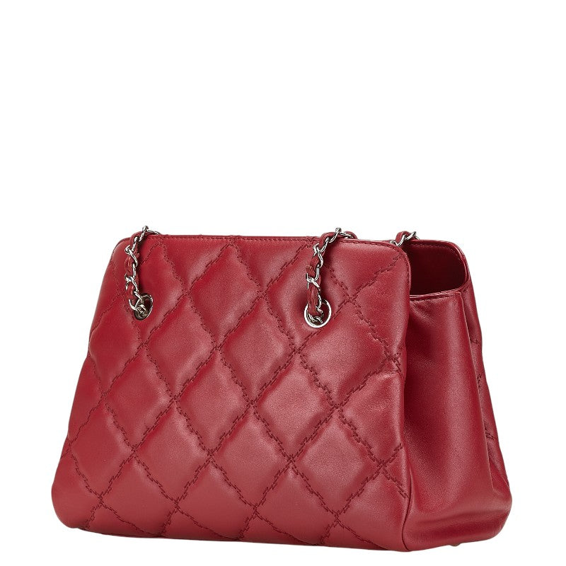 Chanel Calf Hamptons Ultra Stitch Coco Mark Chain Shoulder Bag A66134
