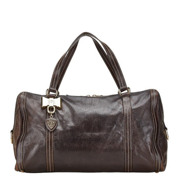 Gucci Brown Leather Boston Bag 181488