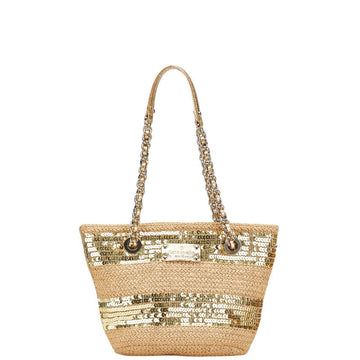 Kate Spade Linen Leather Spangle Chain Handbag