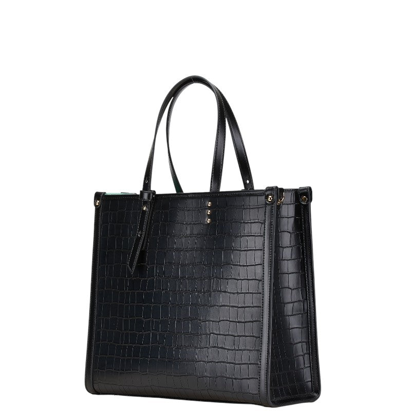 Samantha Vega Synthetic Leather Croco Embossed 2way Tote Bag