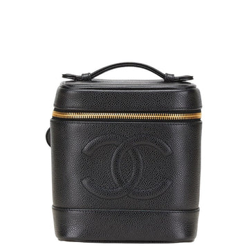 Chanel Caviar Skin Coco Mark Vanity Bag