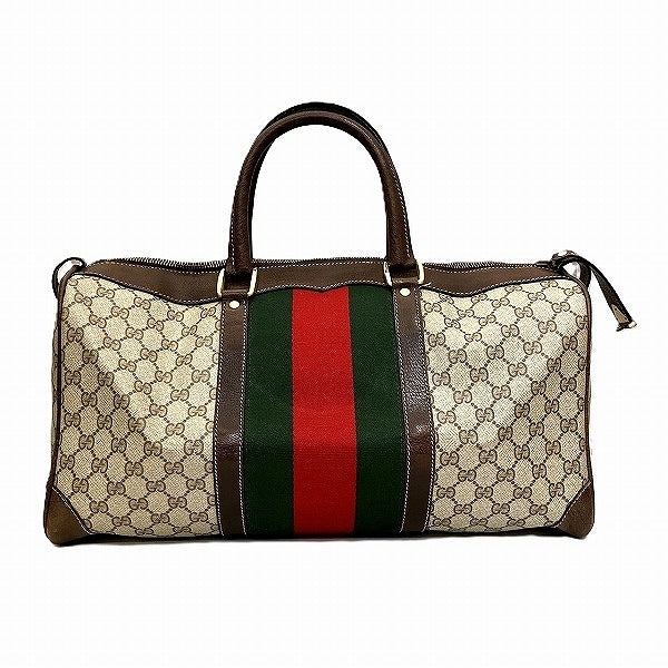 Gucci PVC Leather Boston Bag