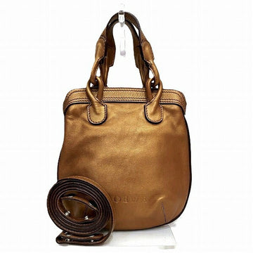 Loewe Fiesta Leather Gold Handbag