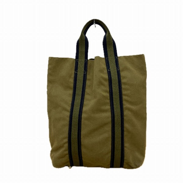 Hermes Canvas Fourre-Tout Cabas Handbag