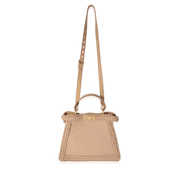 FENDI Beige Flannel Medium Peekaboo ISeeU Bag