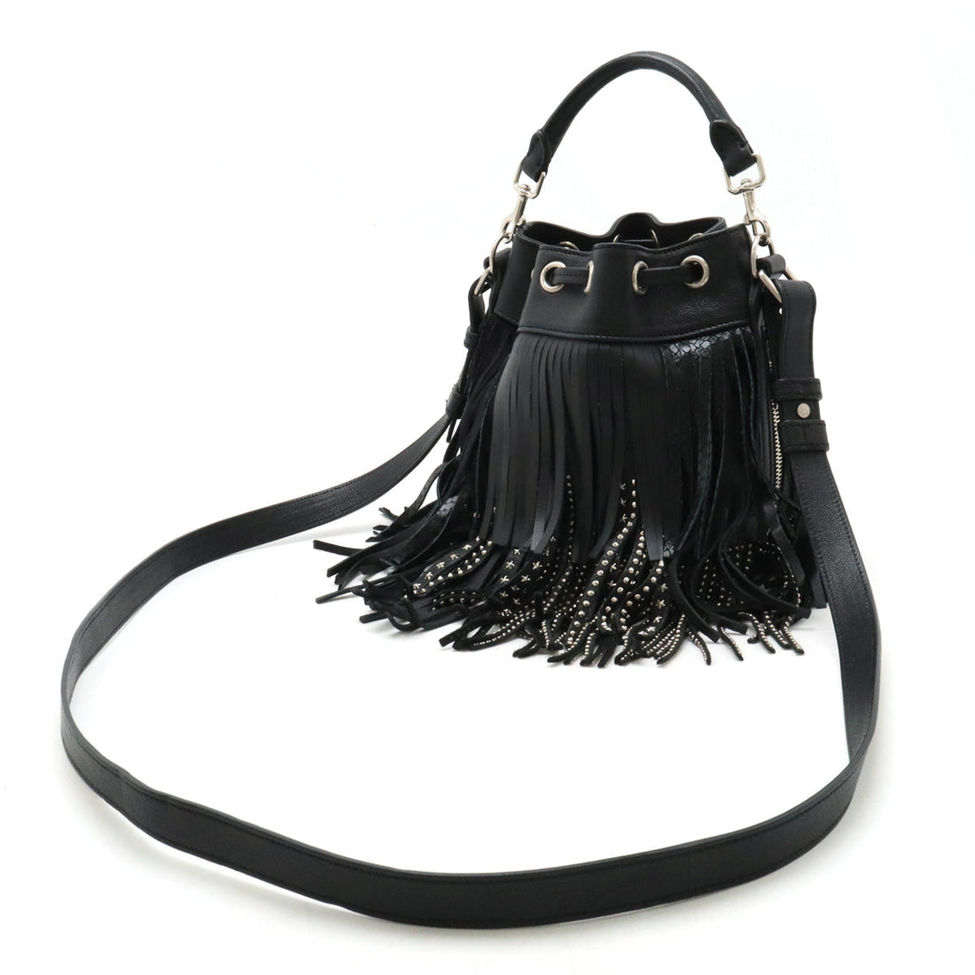 Yves Saint Laurent Leather Emmanuel 2-Way Handbag 357603
