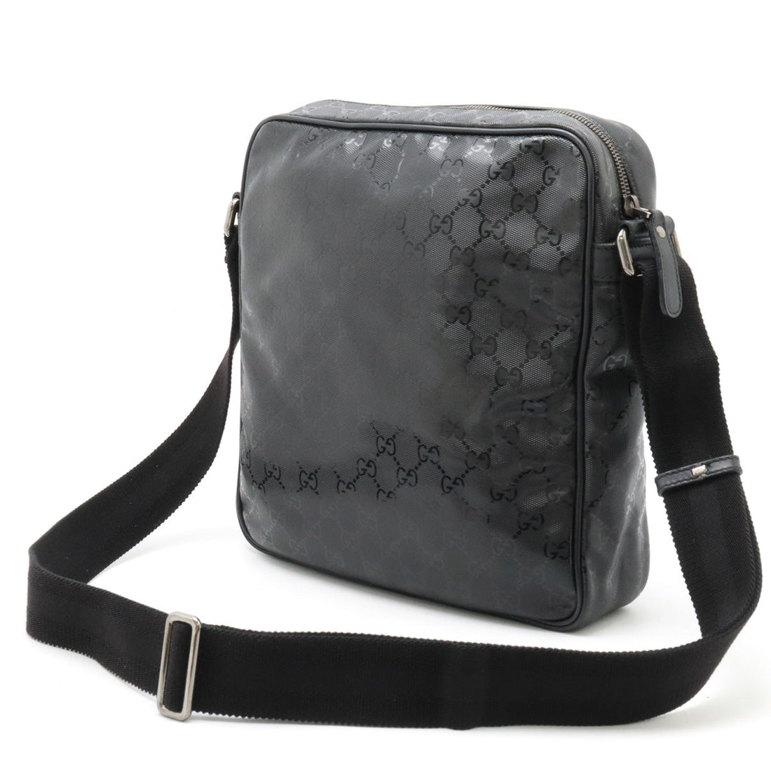 Gucci CS Imprime Shoulder Bag Black PVC Leather