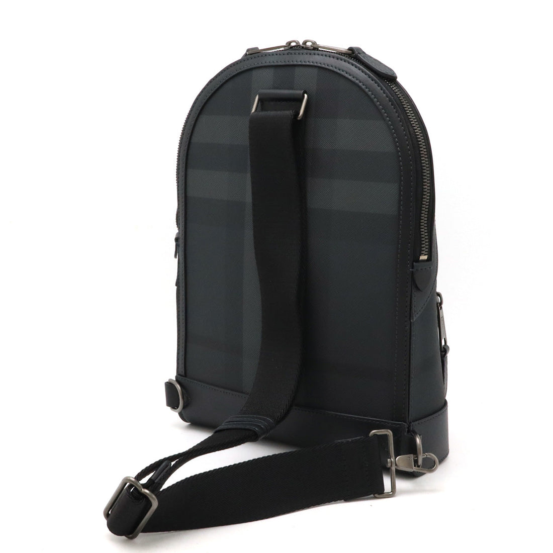 Burberry Checkered PVC/Leather Jet Sling Bag 8071358 in Pristine Condition