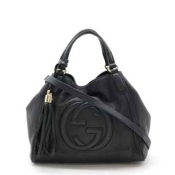 Gucci Leather Soho Interlocking G Handbag 2WAY