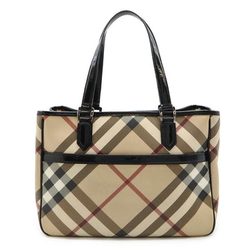 Burberry House Check Tote Bag Patent Leather