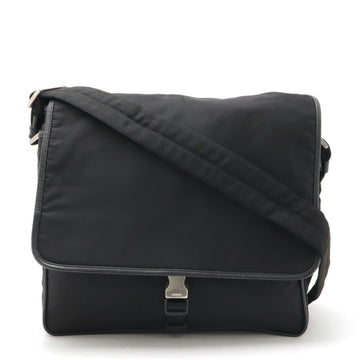 Prada Nylon Leather Shoulder Bag V166