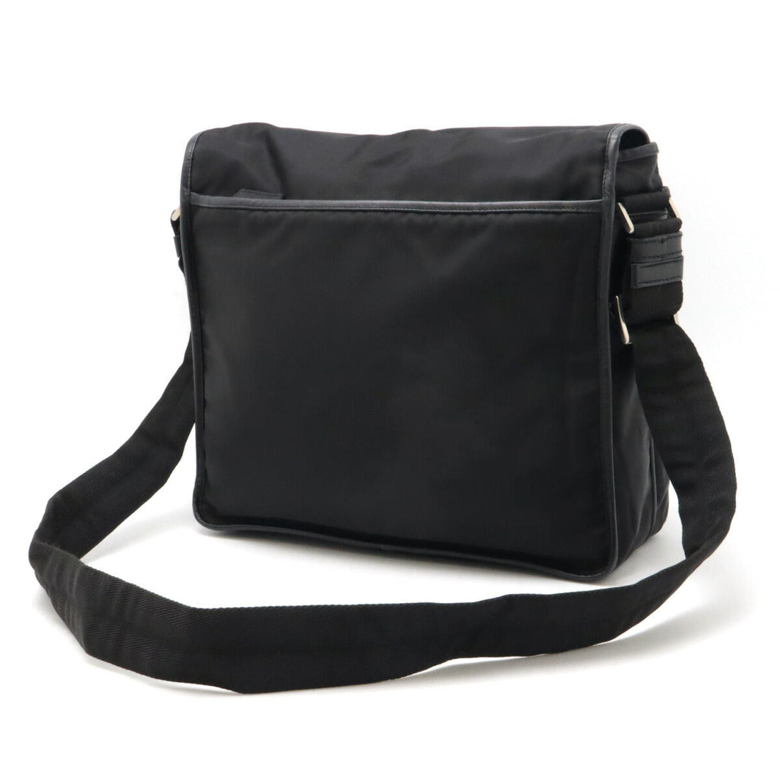 Prada Nylon Leather Shoulder Bag V166