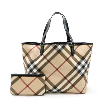 Burberry House Check Tote Bag Patent Leather