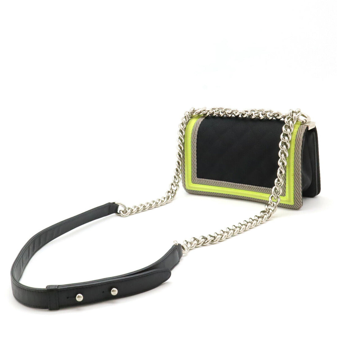 Chanel Boy Matelasse Nylon Canvas Shoulder Bag