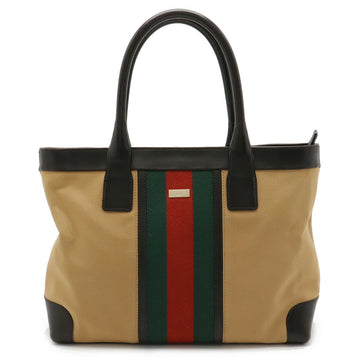 Gucci Canvas Leather Tote Bag