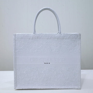 DIR1286 Book Tote big size MINI 36.5CM 41.5CM white-3