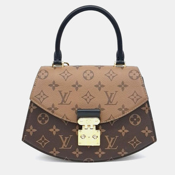 Brown Reverse Monogram Canvas Tilsit Top Handle Bag