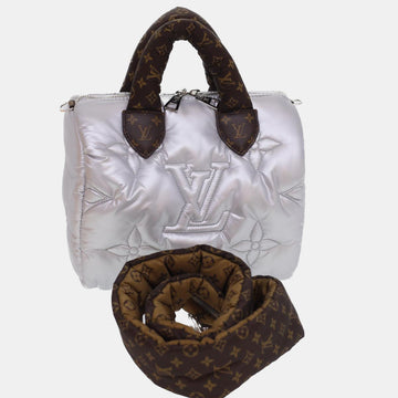 Silver Econyl Nylon 25 Speedy Bandouliere Satchel Bag